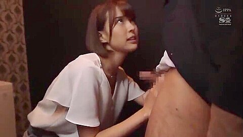 She gets a handjob, a blowjob, cums in her mouth, gets fucked, and gets bukkake'd on her face.